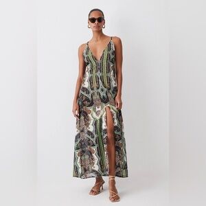Karen Millen Embellished Strappy Beach Dress -NWT